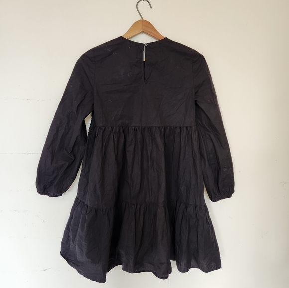 Gap Black Tiered Maternity Cotton Dress XS - Picture 3 of 5